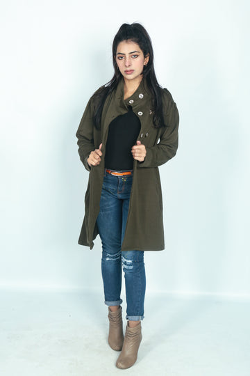 Olive Green Long Jacket